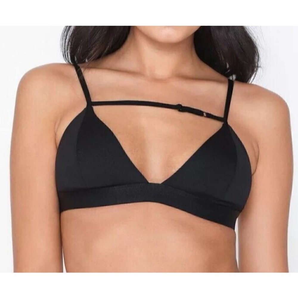 New OW Intimates Simone Bra Womens M/8 Black Caviar Strap